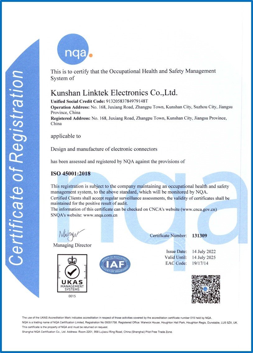 Argosy Kunshan- ISO 45001