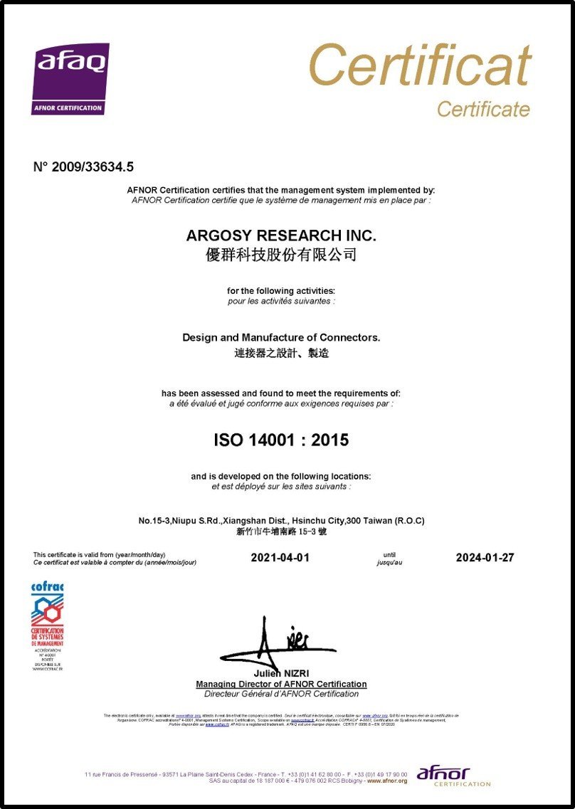 Argosy- ISO 14001
